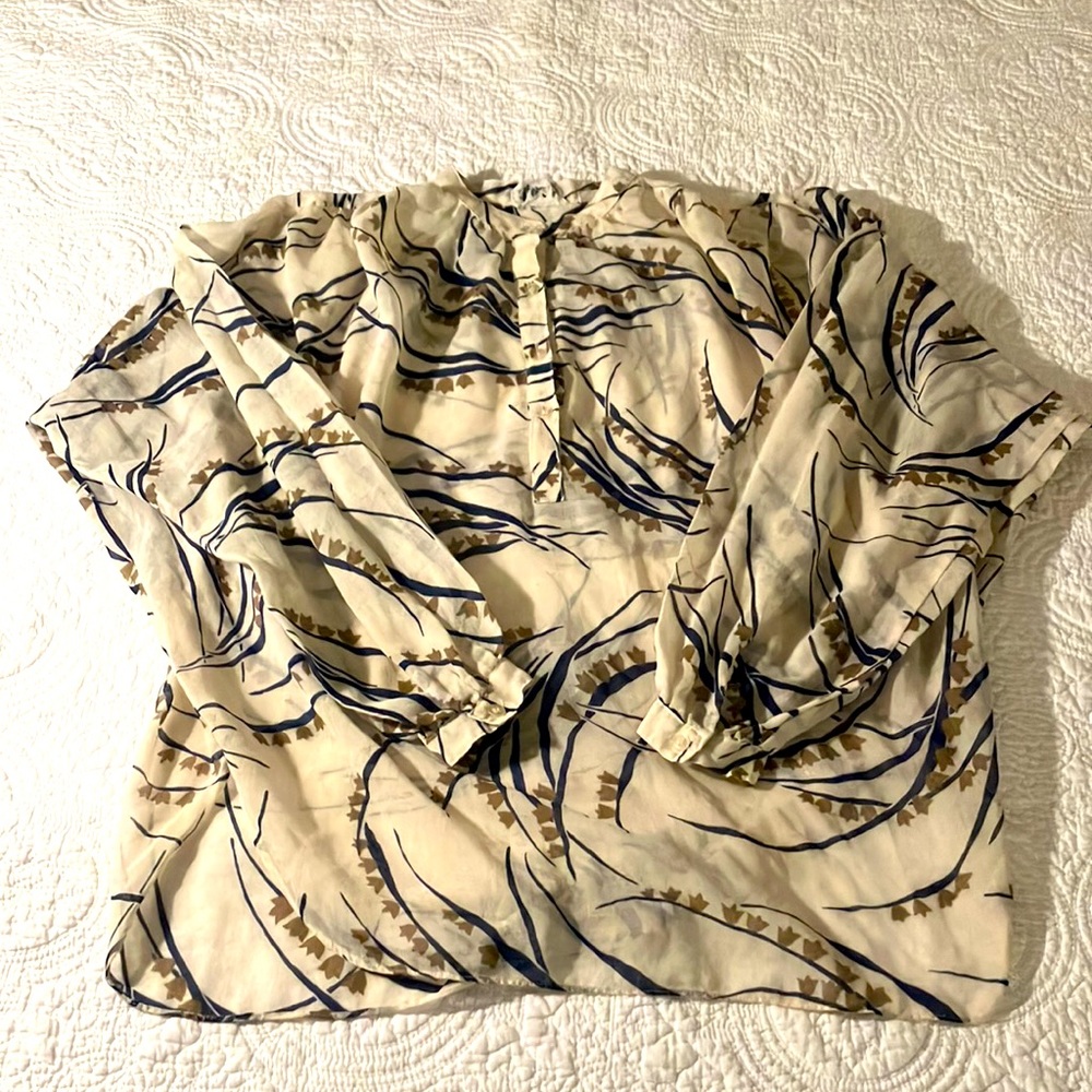 Sheer Batwing Floral Top